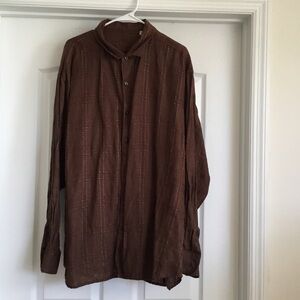 Tommy Bahama Brown Linen Casual Button Down Shirt